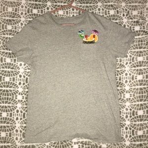grey t-shirt w/ pineapple drink pocket